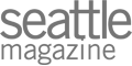 The image shows the logo of "Seattle Magazine" with the text in a gray lowercase font.